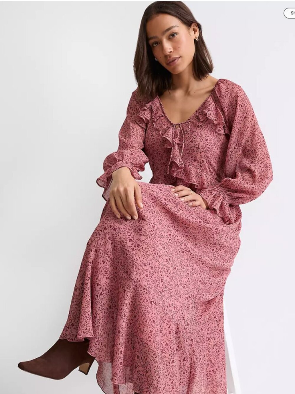 Floral Ruffle Maxi Dress - Picture 2 of 4